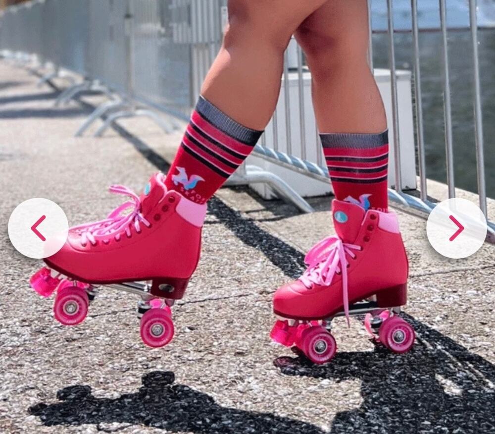 Foxy Skates Women’s Fire Red (hot pink) Rollerskates Size 9 NWT